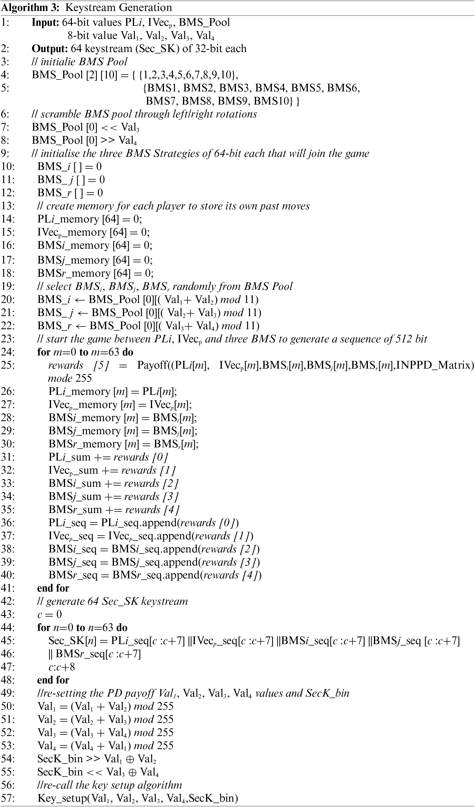 Keystream Values CMC | Free Full-Text | Enhanced Parallelized DNA-Coded Stream Cipher ...