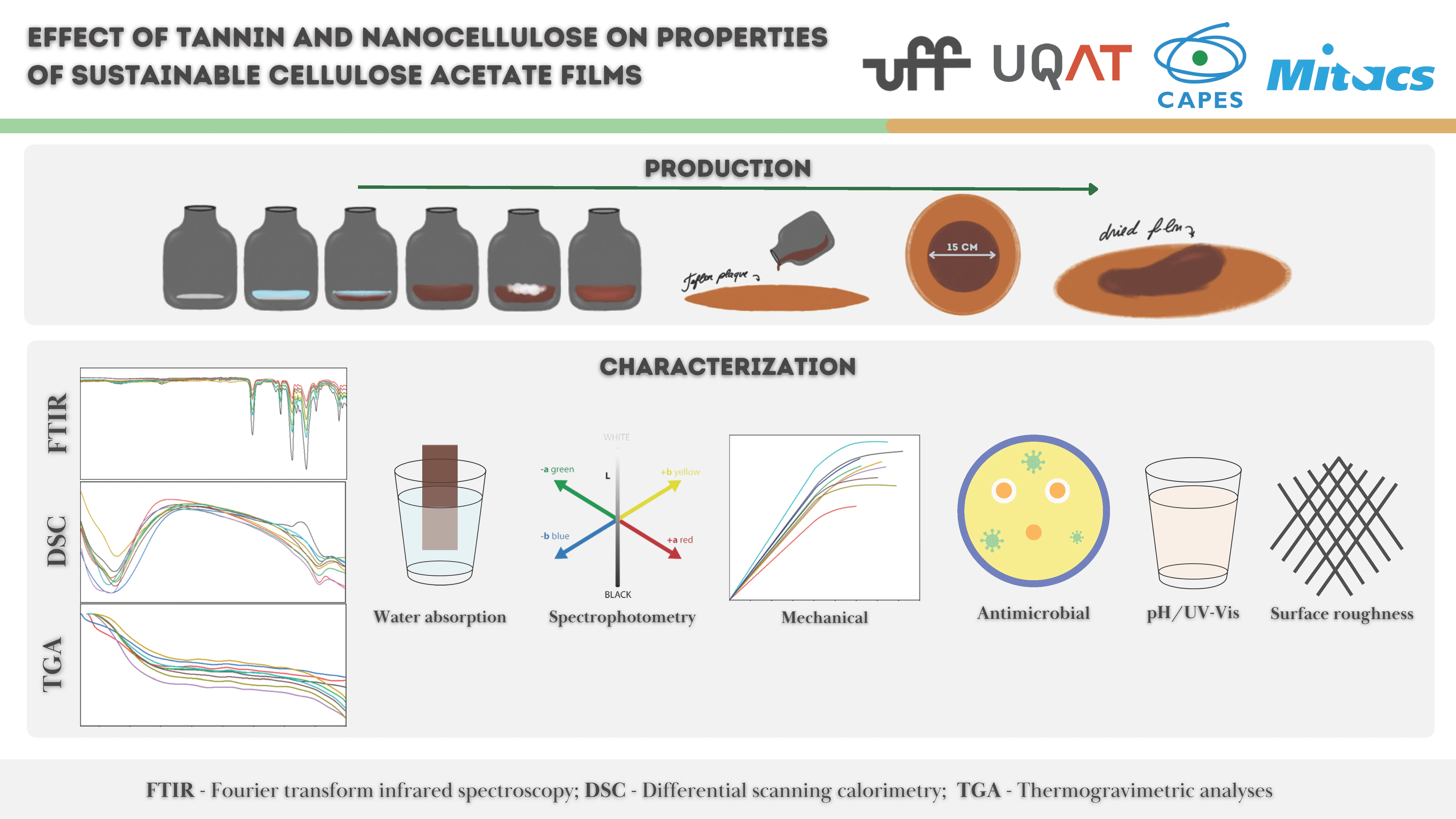 Effect of Tannin and Nanocellulose on Properties of Sustainable Cellulose Acetate Films