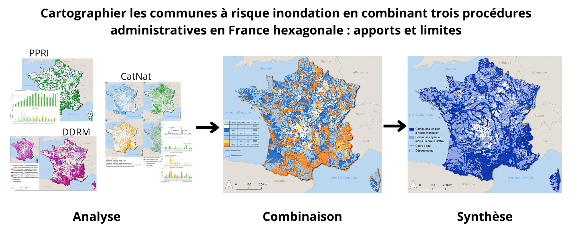 Cartographier les communes à risque inondation en combinant trois procédures administratives en France hexagonale : apports et limites