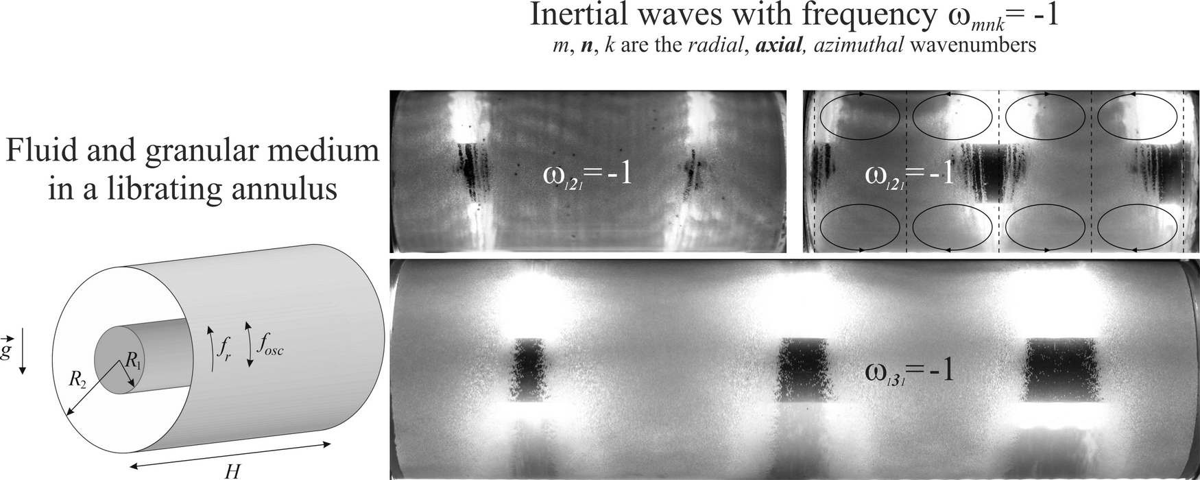 Effect of Libration on Fluid Flow and Granular Medium Dynamics in a Rotating Cylindrical Annulus