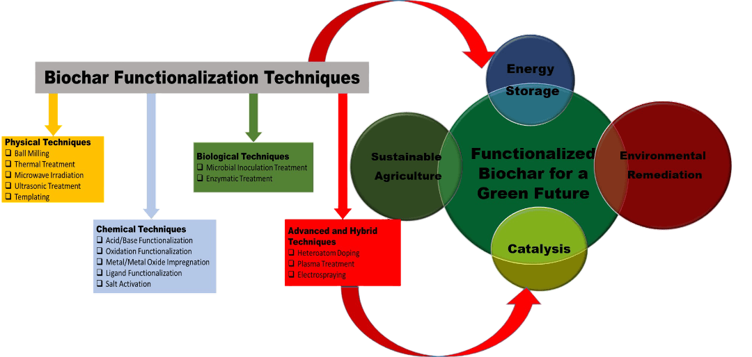 Recent Advancements in Biochar Functionalization from Crop Residues for a Green Future