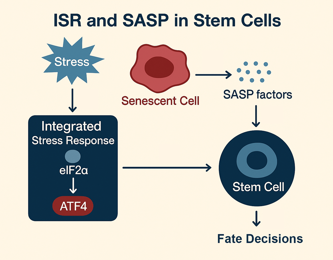The Yin–Yang of Stress and Senescence: Integrated Stress Response and SASP Crosstalk in Stem Cell Fate, Regeneration, and Disease