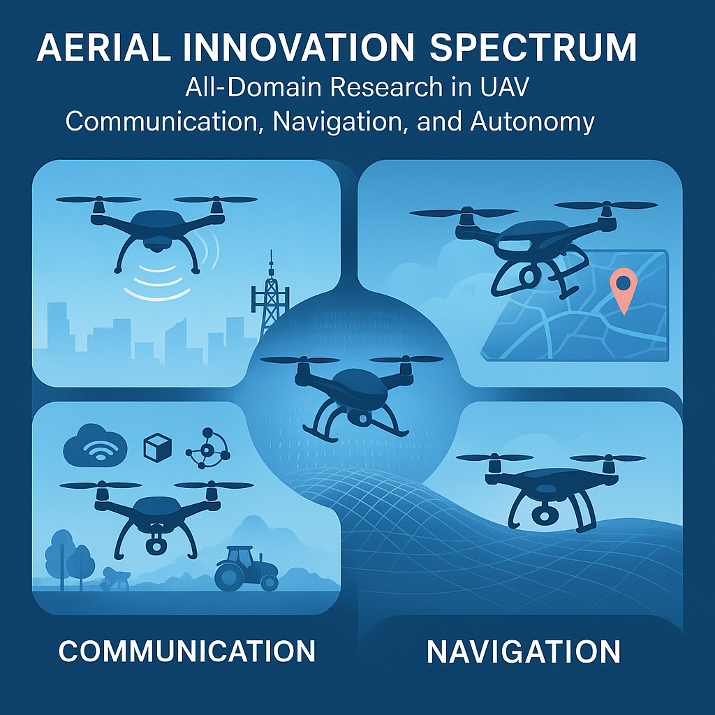 Aerial Innovation Spectrum: All-Domain Research in UAV Communication, Navigation, and Autonomy