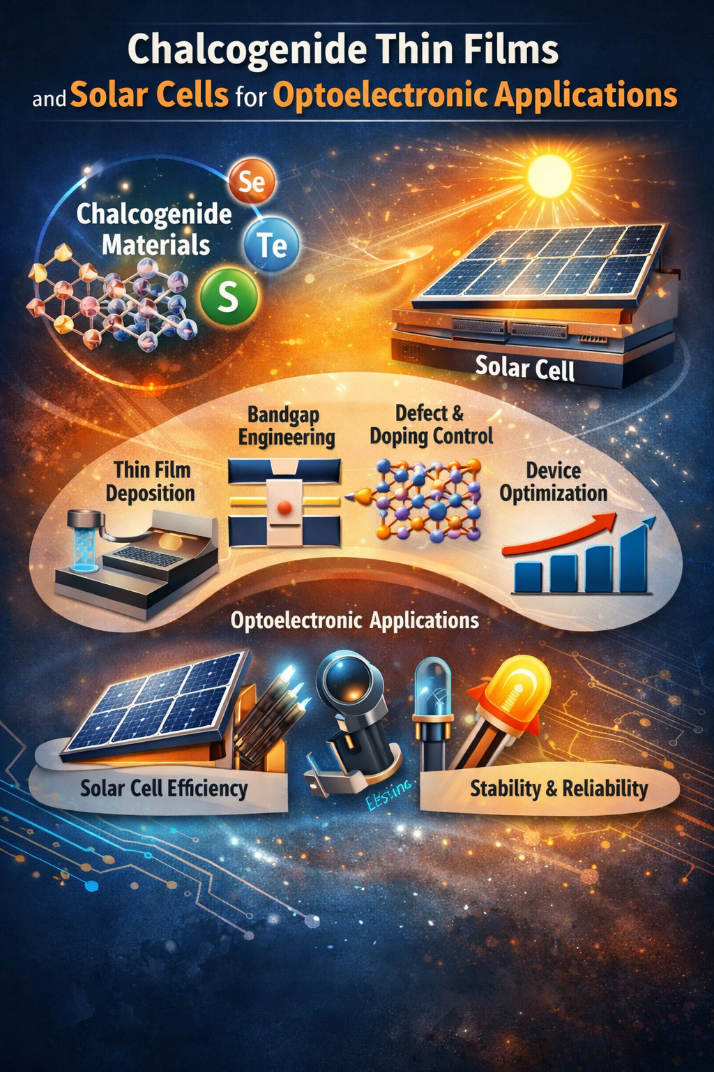 Chalcogenide Thin Films and Solar Cells for Optoelectronic Applications