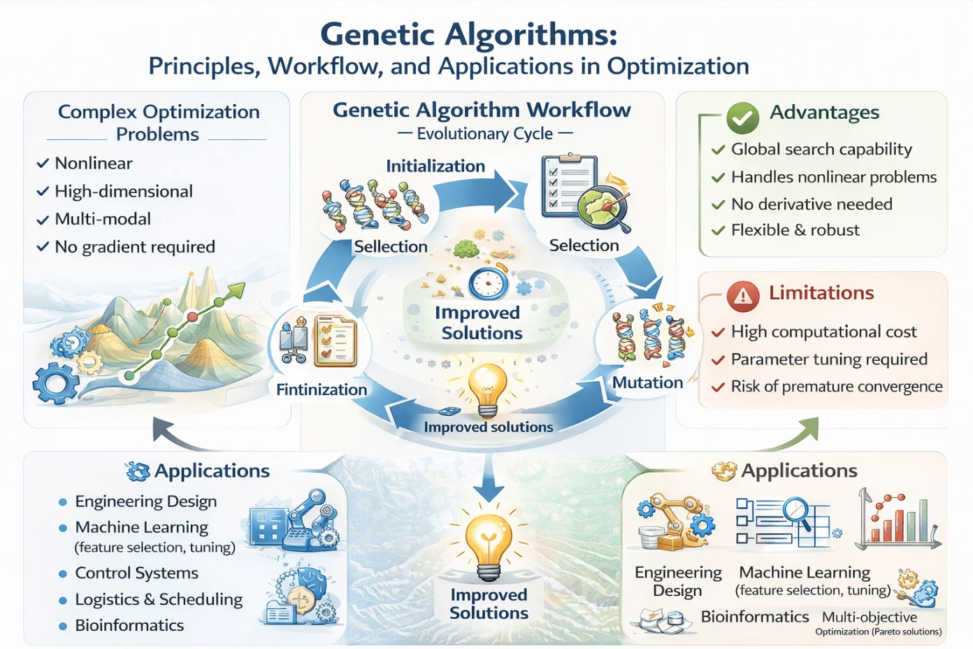 A Review of Genetic Algorithms: Principles, Procedures, and Applications in Optimization