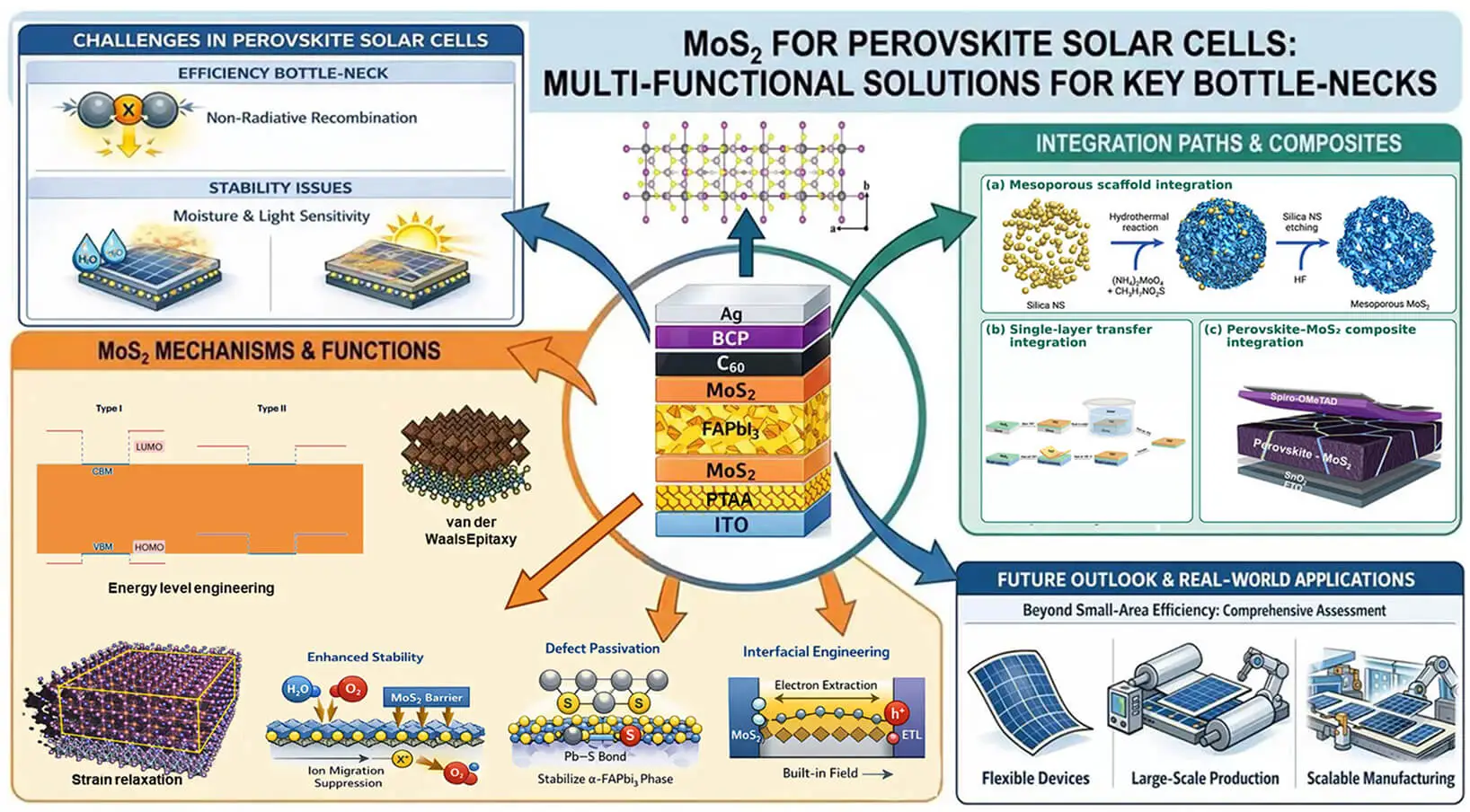 Recent Breakthroughs in Leveraging MoS<sub>2</sub> to Transcend the Performance Bottlenecks of Perovskite Solar Cells
