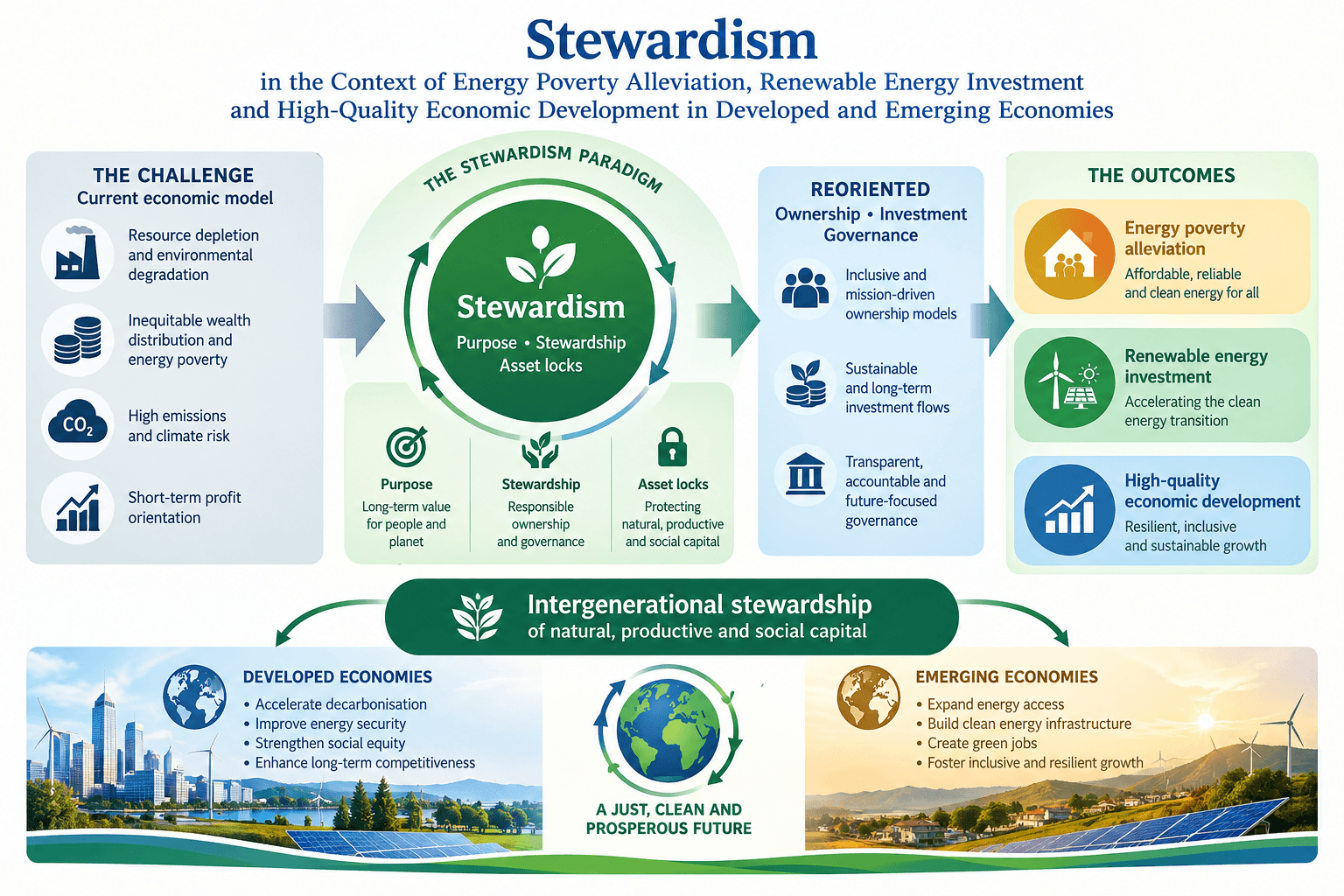 <i>Stewardism</i>-in the Context of Energy Poverty Alleviation, Renewable Energy Investment and High-Quality Economic Development in Developed and Emerging Economies